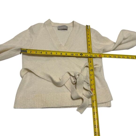 Everlane Womens Alpaca Wool Wrap Sweaters & Cardigans Ivory/ Cream Size Small - Picture 9 of 9